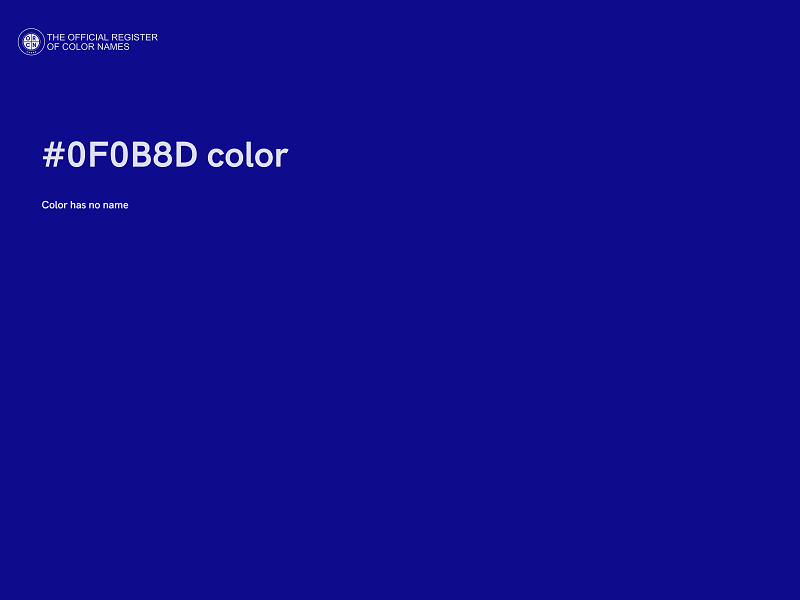 #0F0B8D color image