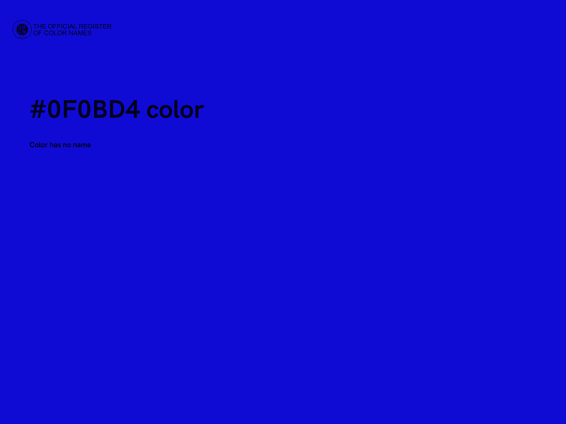 #0F0BD4 color image