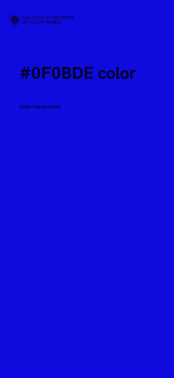 #0F0BDE color image