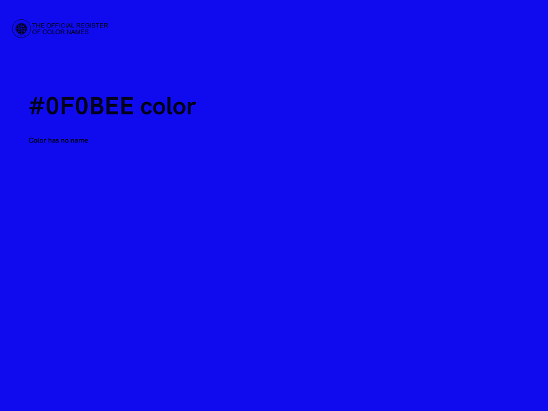 #0F0BEE color image