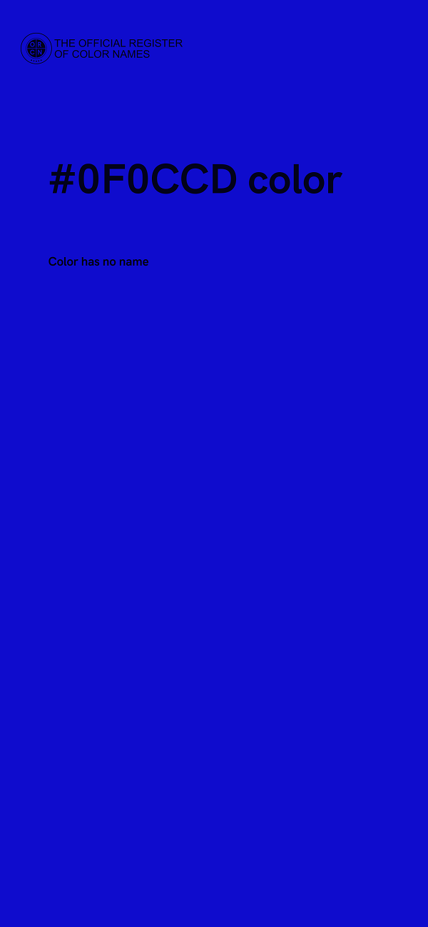#0F0CCD color image