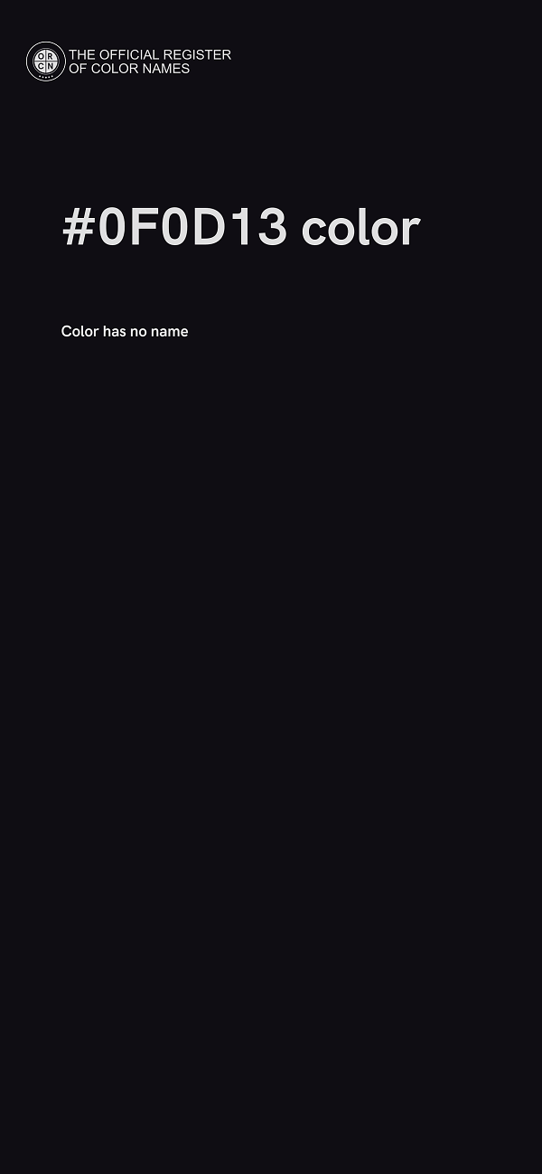 #0F0D13 color image