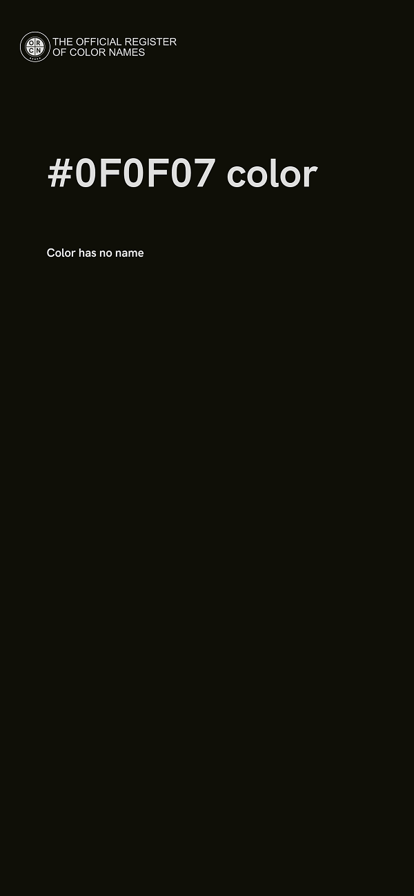 #0F0F07 color image