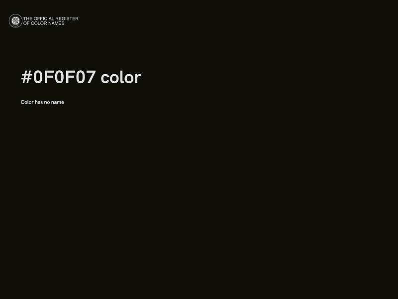 #0F0F07 color image
