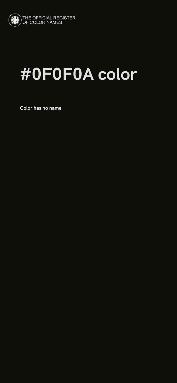 #0F0F0A color image