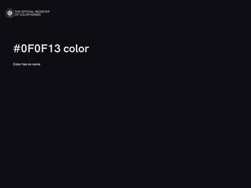 #0F0F13 color image