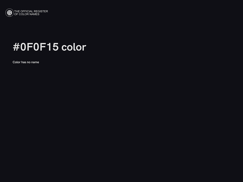 #0F0F15 color image