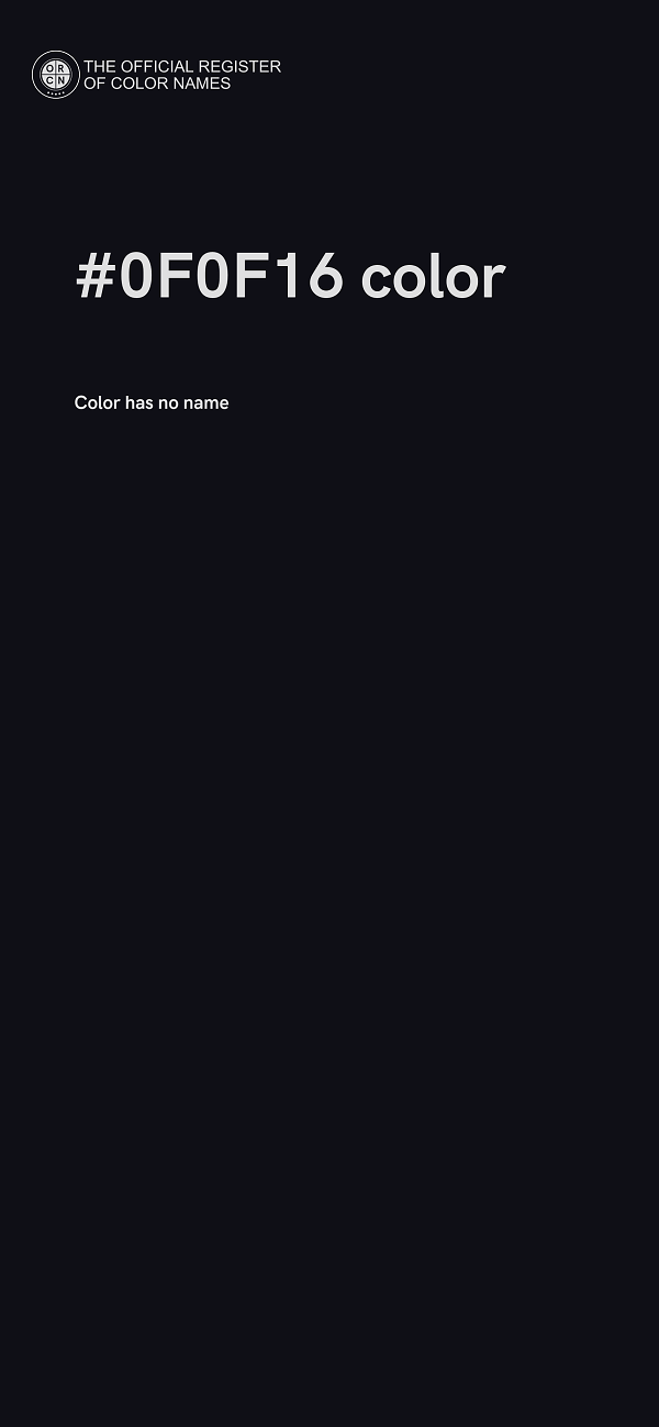 #0F0F16 color image