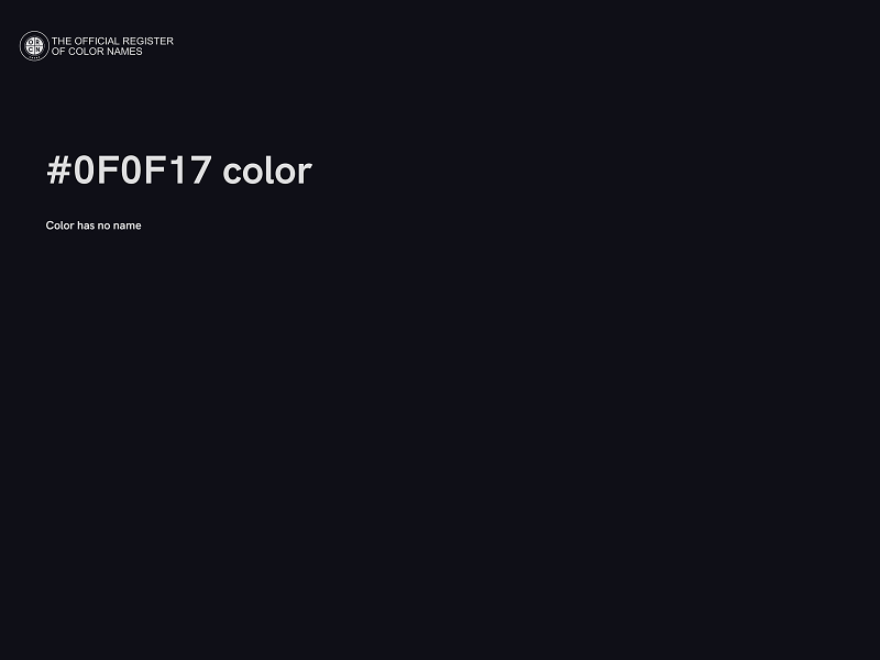 #0F0F17 color image