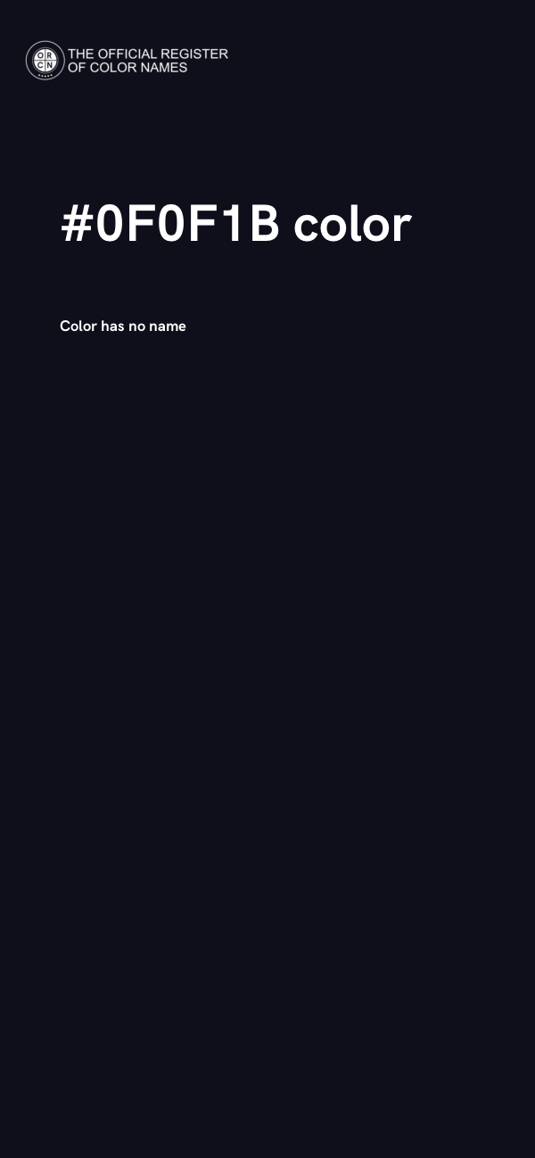 #0F0F1B color image