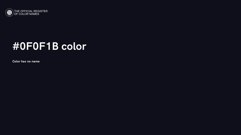#0F0F1B color image
