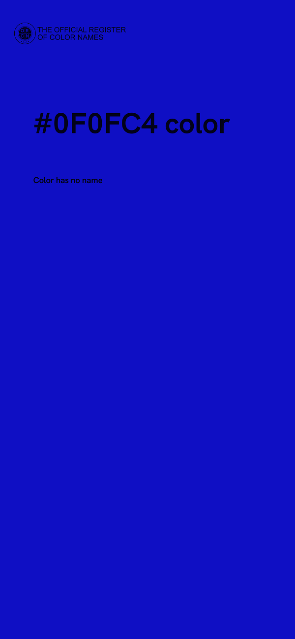 #0F0FC4 color image