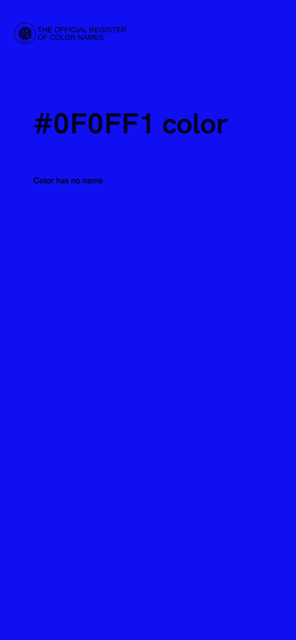 #0F0FF1 color image