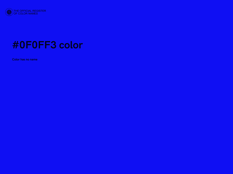 #0F0FF3 color image