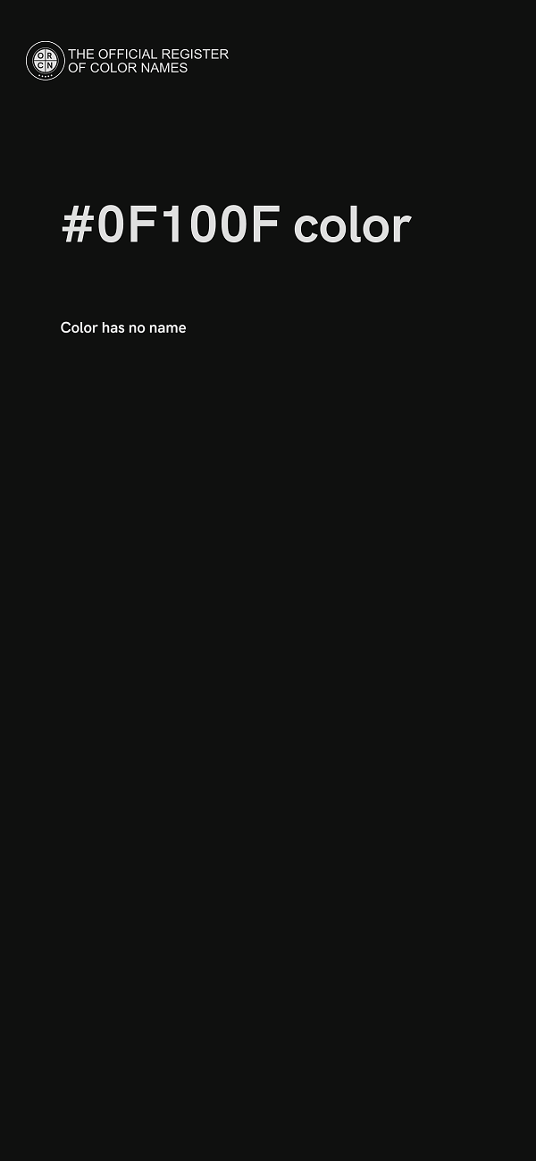 #0F100F color image