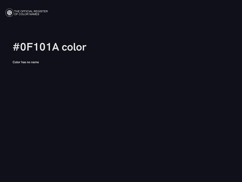 #0F101A color image