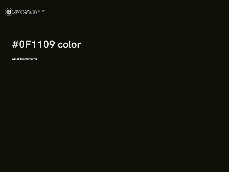 #0F1109 color image