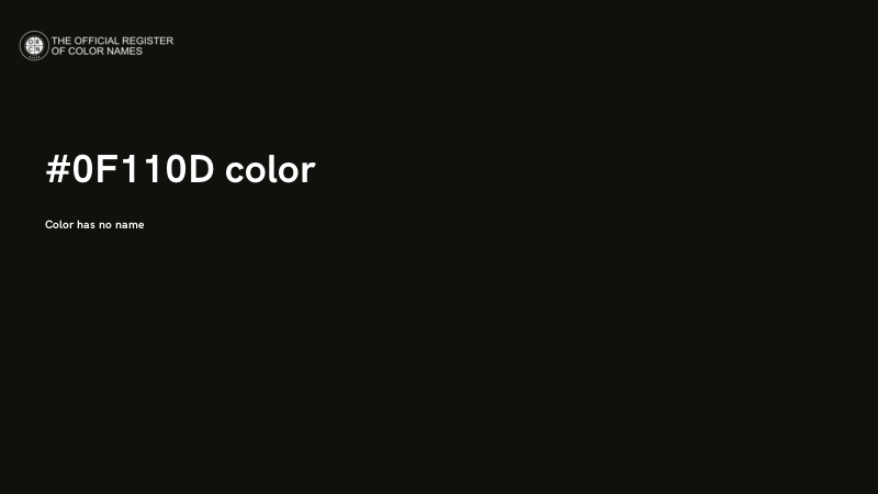 #0F110D color image