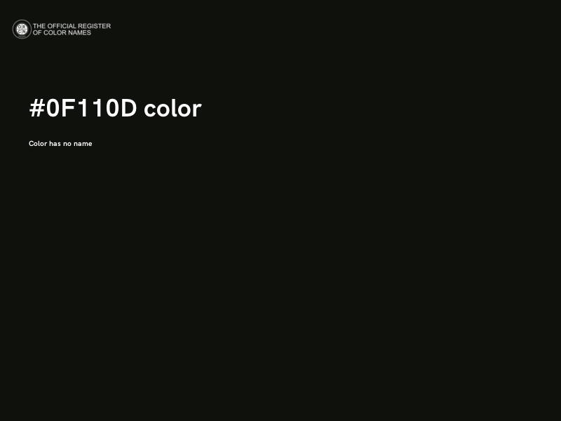 #0F110D color image