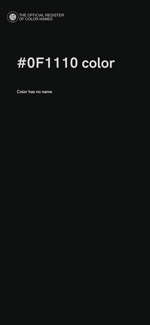 #0F1110 color image