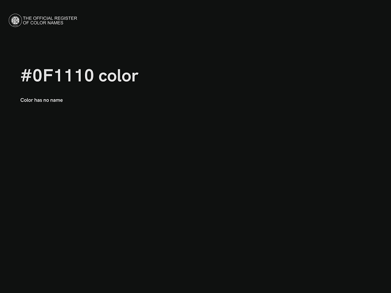 #0F1110 color image