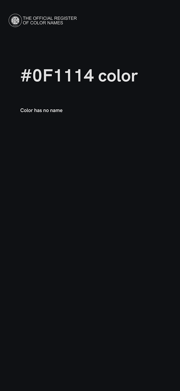 #0F1114 color image