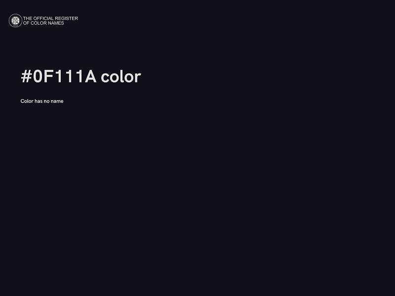 #0F111A color image