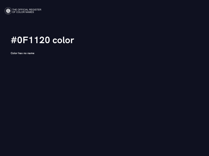 #0F1120 color image
