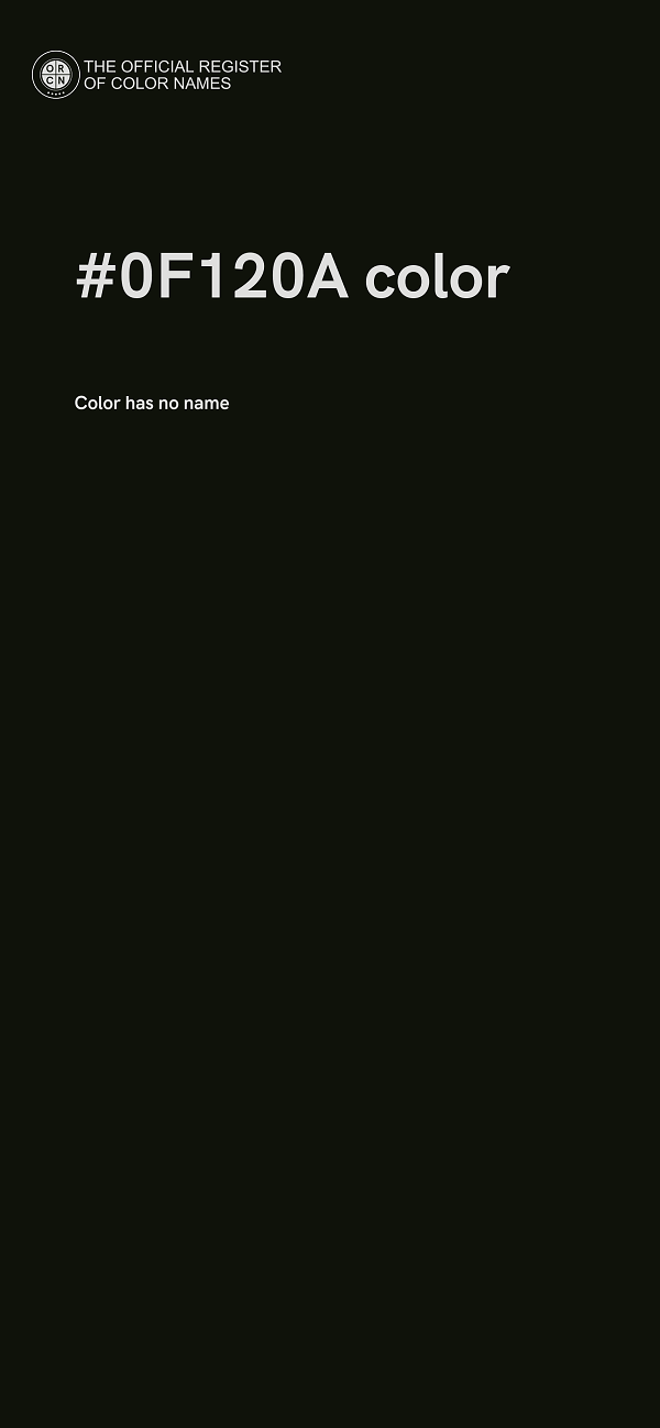 #0F120A color image