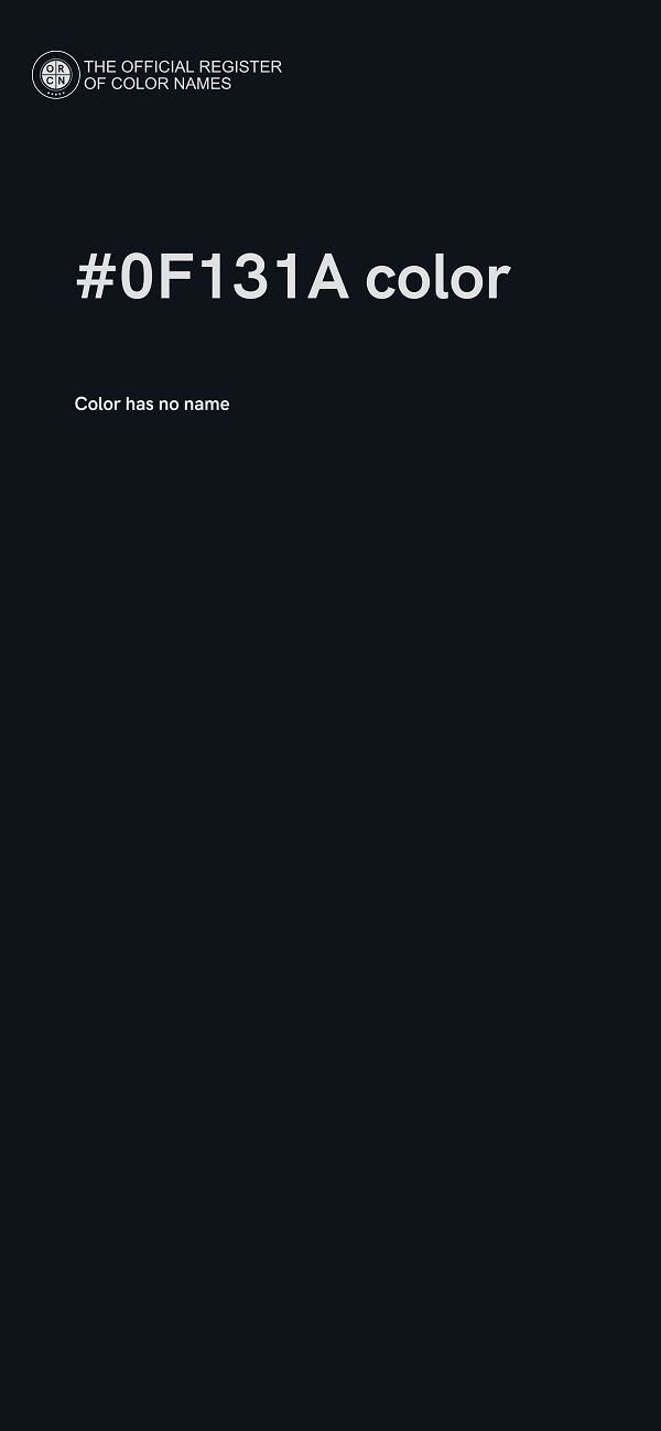 #0F131A color image