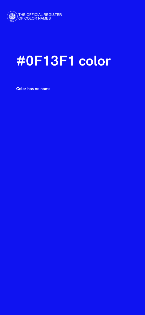 #0F13F1 color image