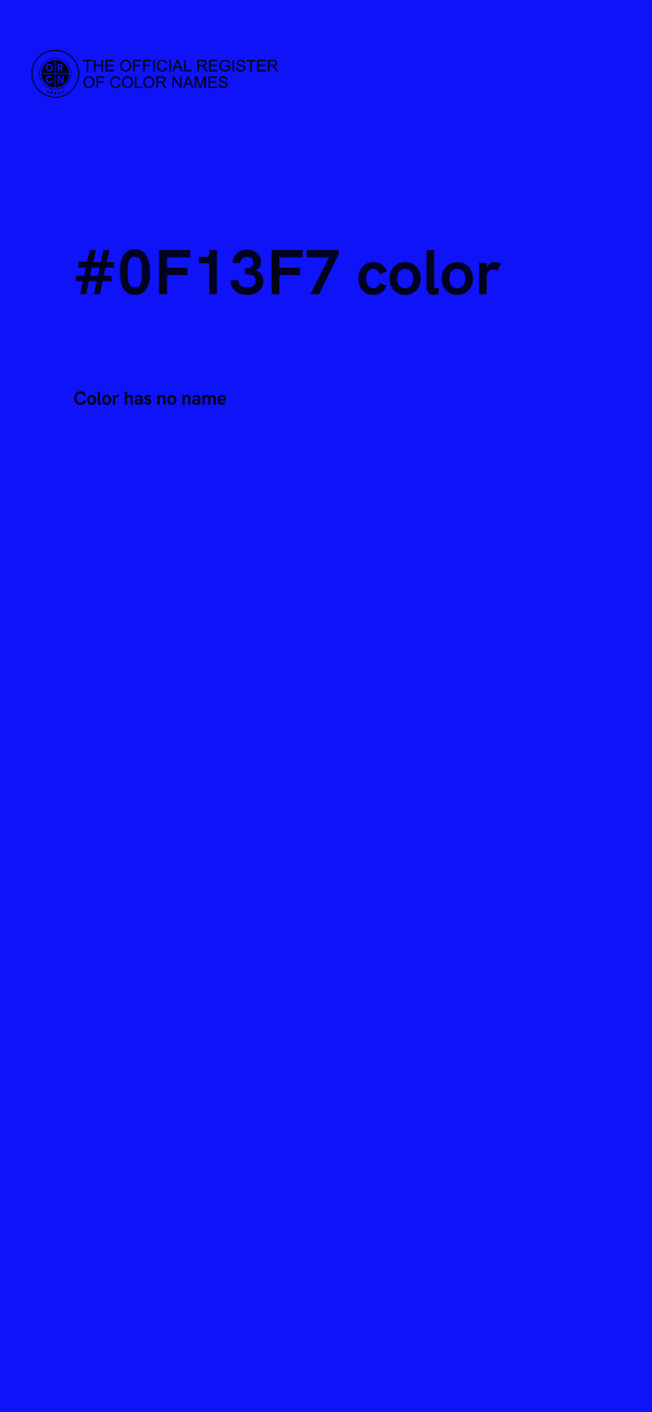#0F13F7 color image