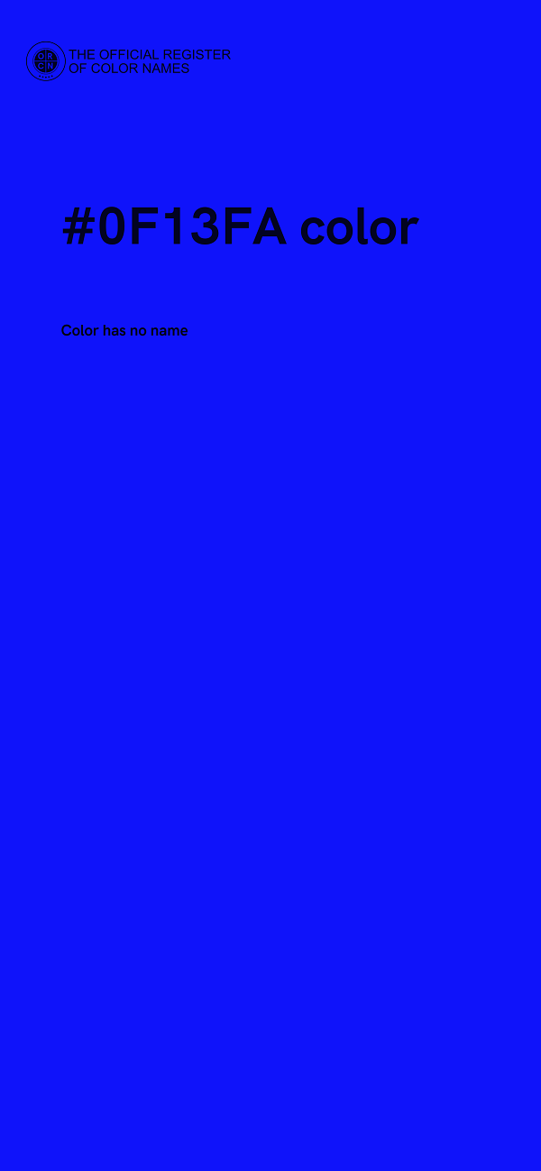 #0F13FA color image
