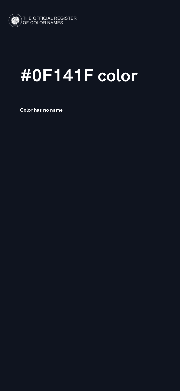 #0F141F color image