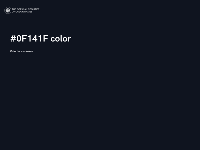 #0F141F color image