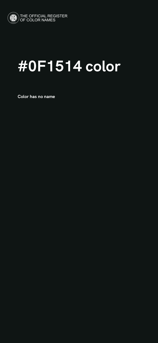 #0F1514 color image