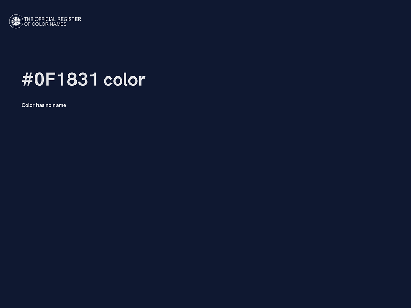 #0F1831 color image