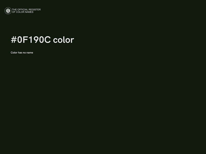 #0F190C color image