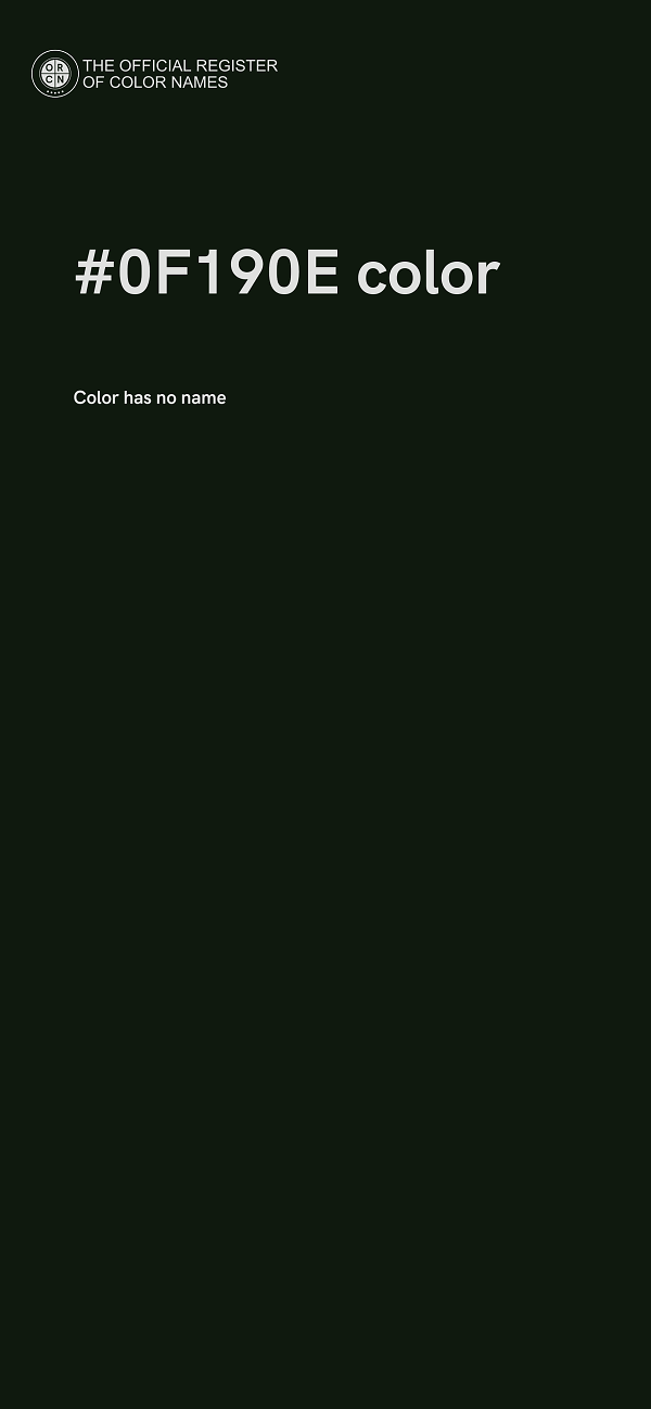 #0F190E color image