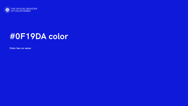 #0F19DA color image