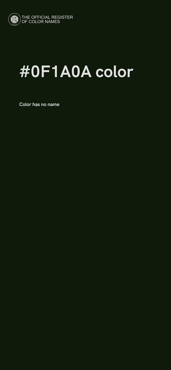 #0F1A0A color image