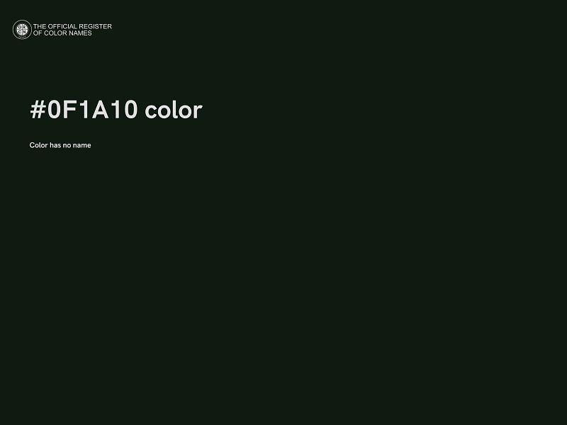 #0F1A10 color image