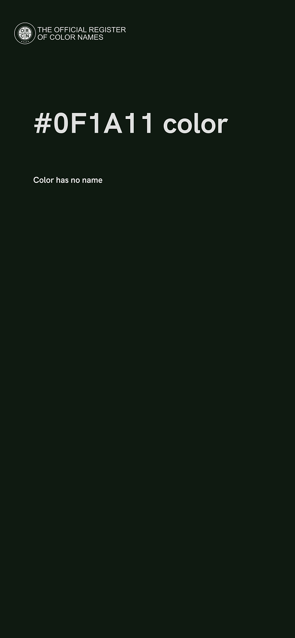 #0F1A11 color image