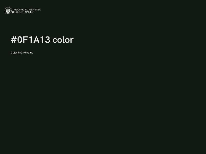 #0F1A13 color image