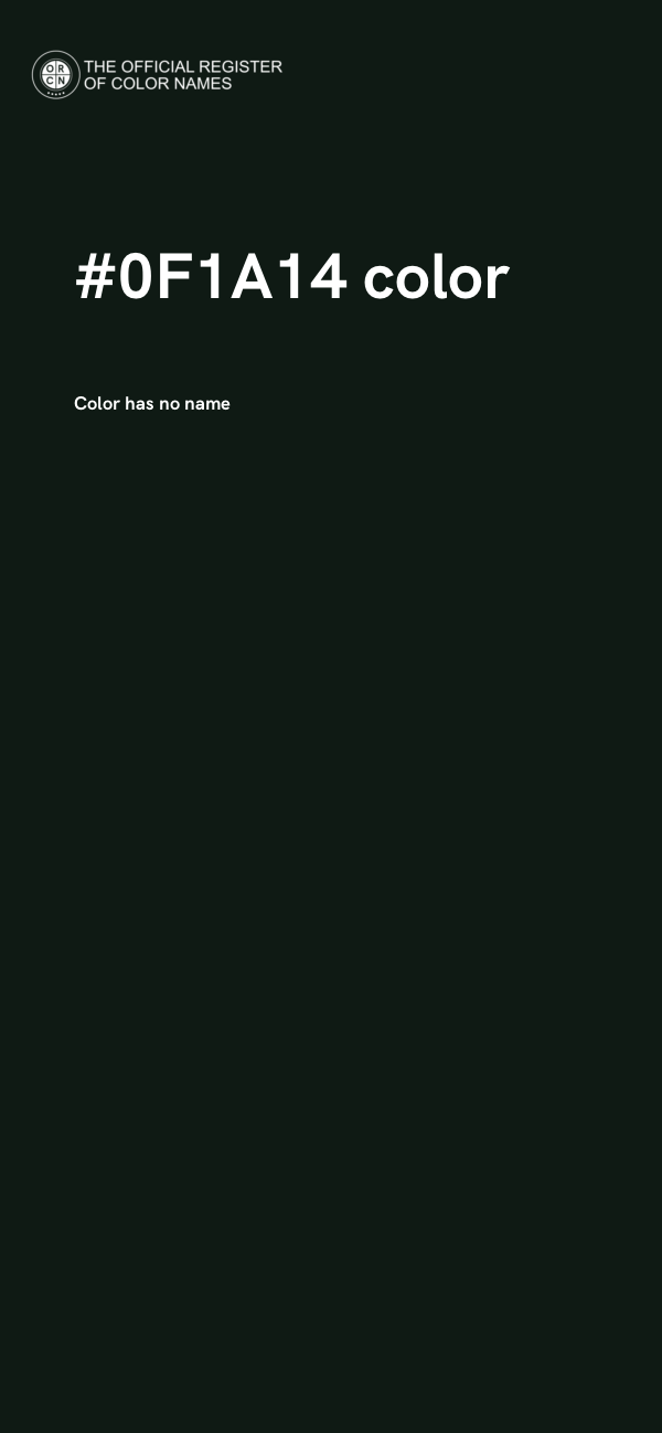 #0F1A14 color image