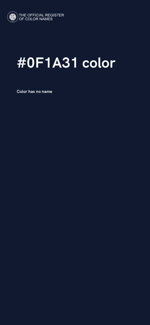 #0F1A31 color image