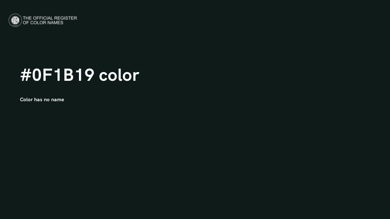 #0F1B19 color image