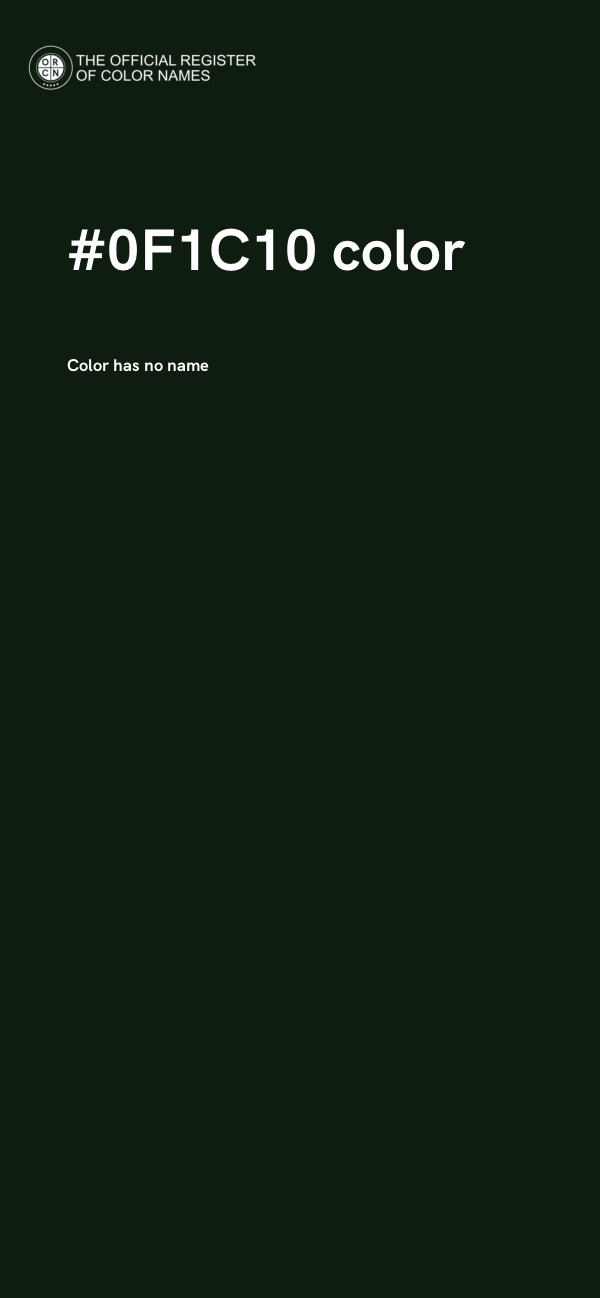 #0F1C10 color image