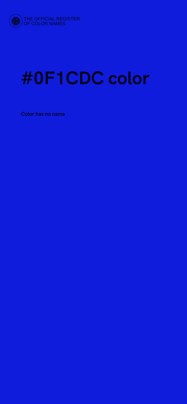#0F1CDC color image
