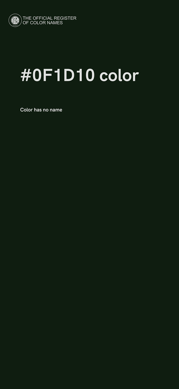 #0F1D10 color image